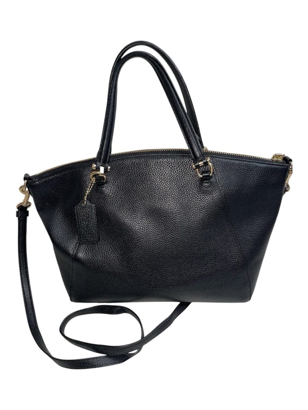 Coach Prairie Satchel Black Pebbled Leather Tote with Gold Hardware - Picture 2 of 5